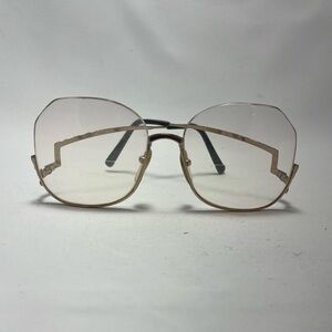 Vintage Marcolin Reverse Half Rim Gold Frame Women's Glasses - Frames only